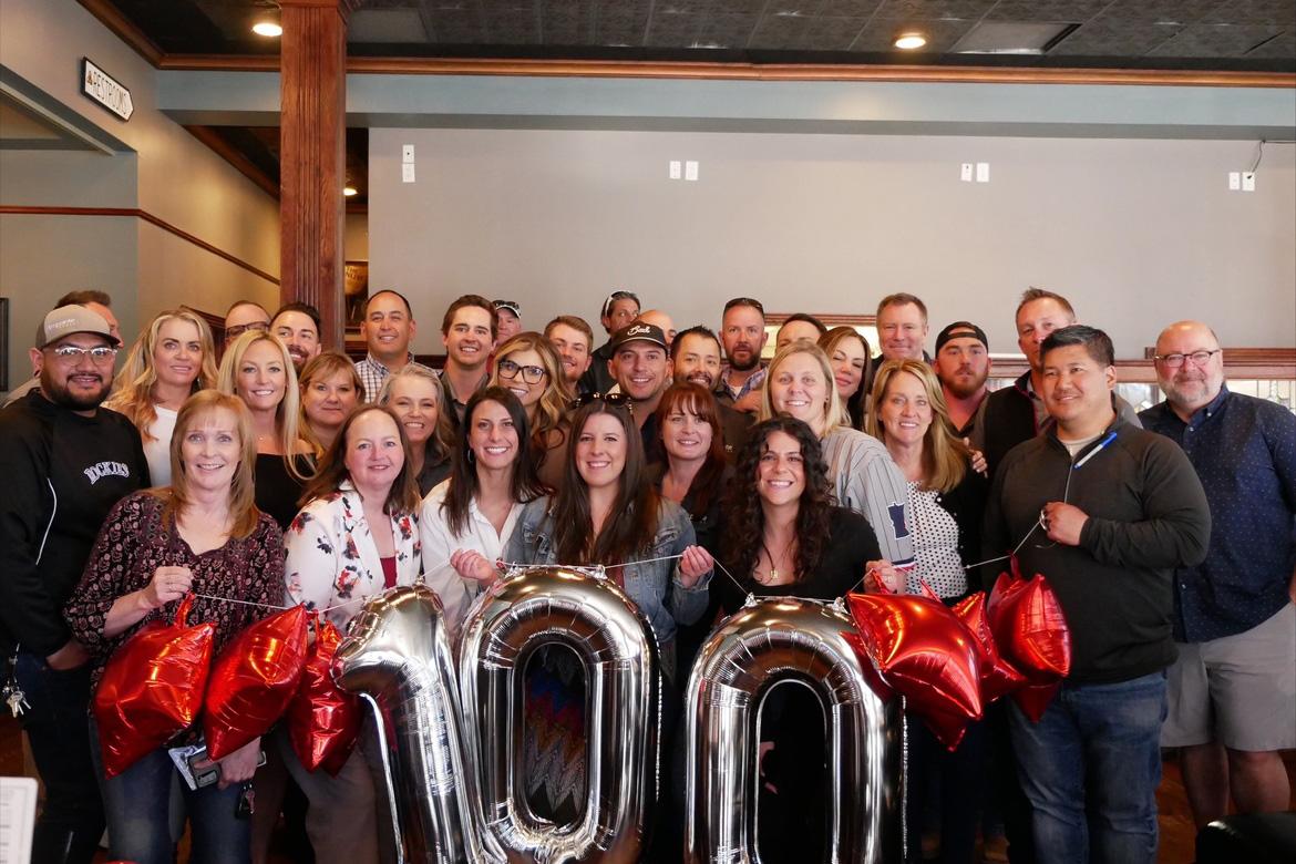 It’s a party! The Colorado team enjoying the special event with balloons and delicious food.